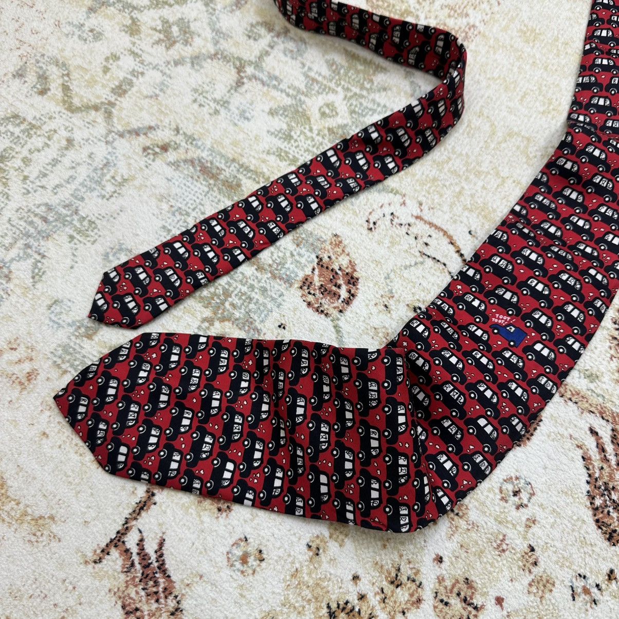 Vintage Vintage Ian Heath Rack London Tie Silk Double Decker Italy Size ONE SIZE - 6 Thumbnail
