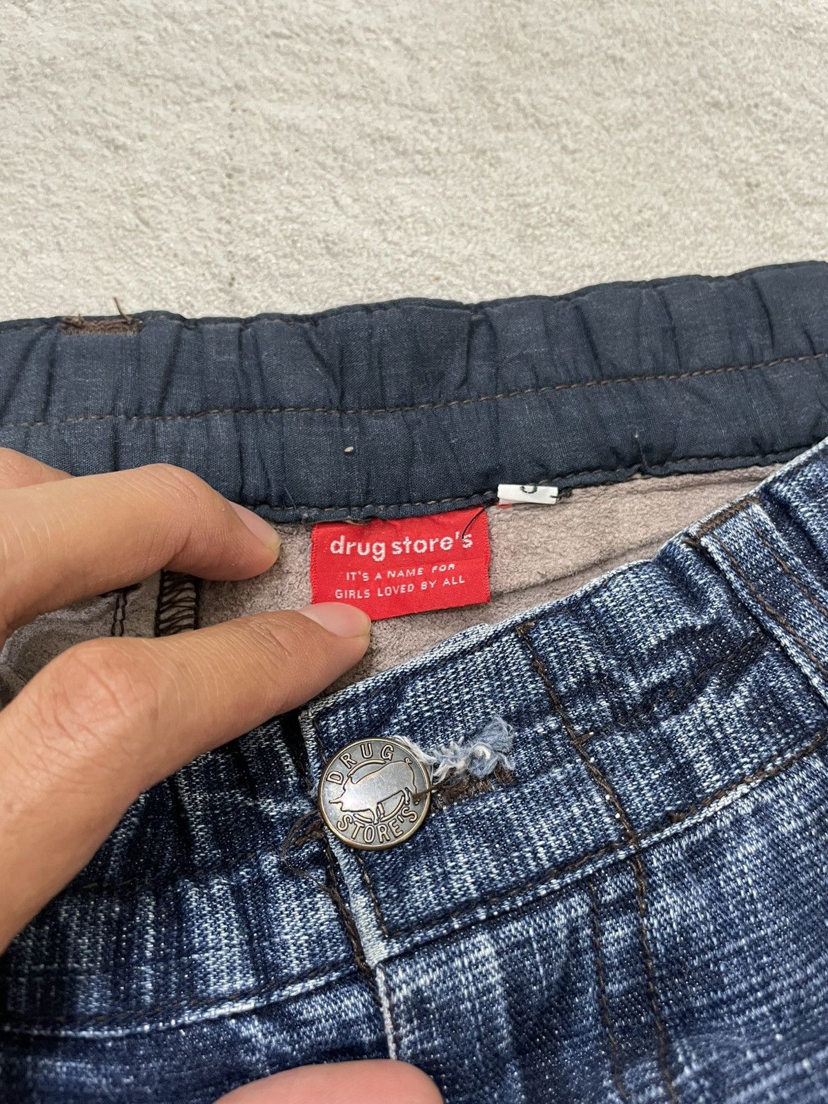 Japanese Brand 2000s Drug Japan Cargo Denim Washed Distressed Y2K Size US 32 / EU 48 - 5 Thumbnail