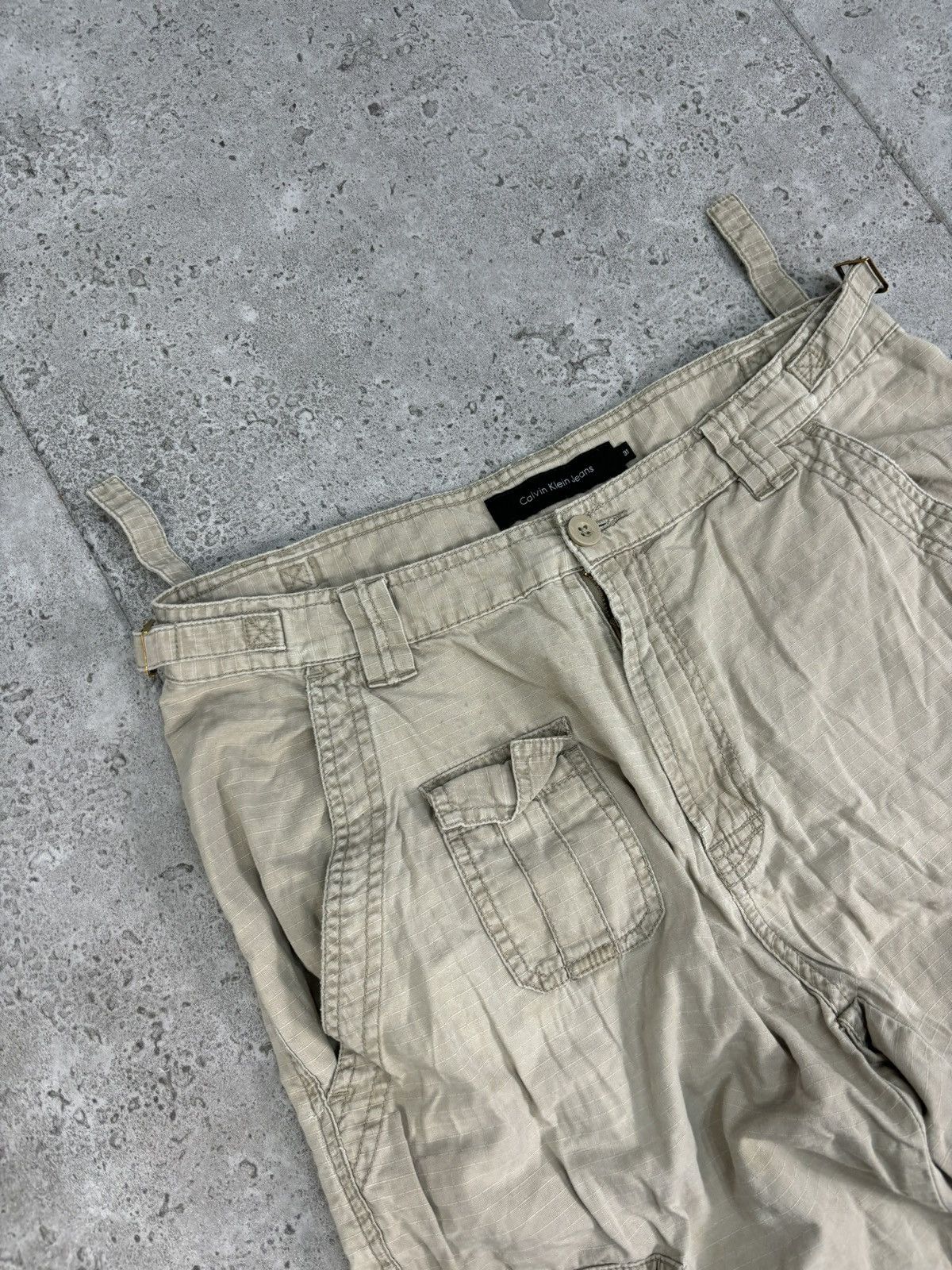 Calvin Klein × Japanese Brand × Vintage Crazy RARE Baggy Cargo Pants 2000s IfWasSixNine Style Y2K Size US 34 / EU 50 - 7 Thumbnail