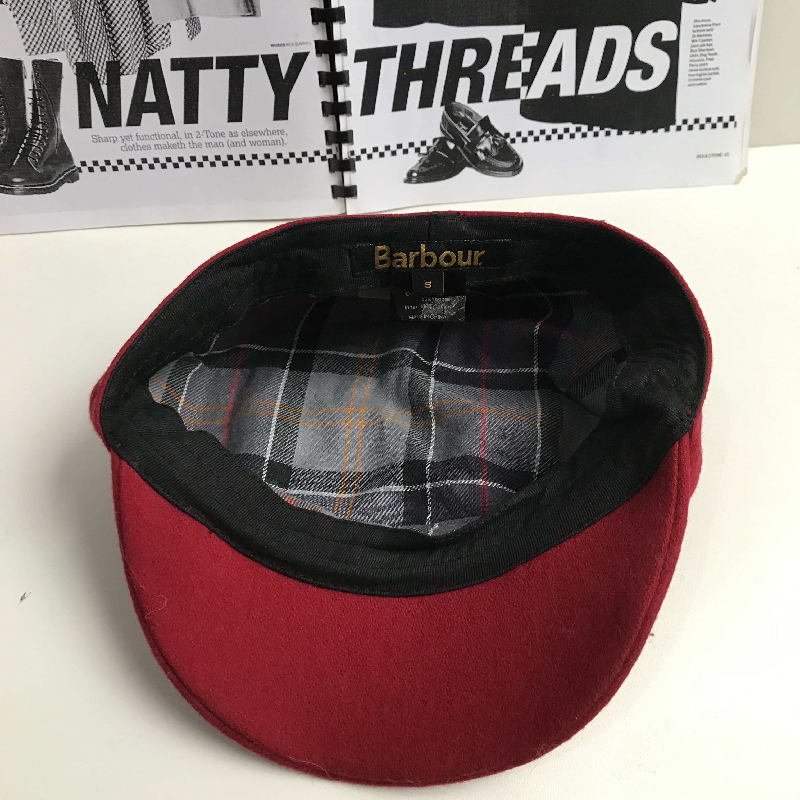Barbour Vintage Barbour bothal bakerboy in Red Patrol Cap Size S Size ONE SIZE - 7 Thumbnail
