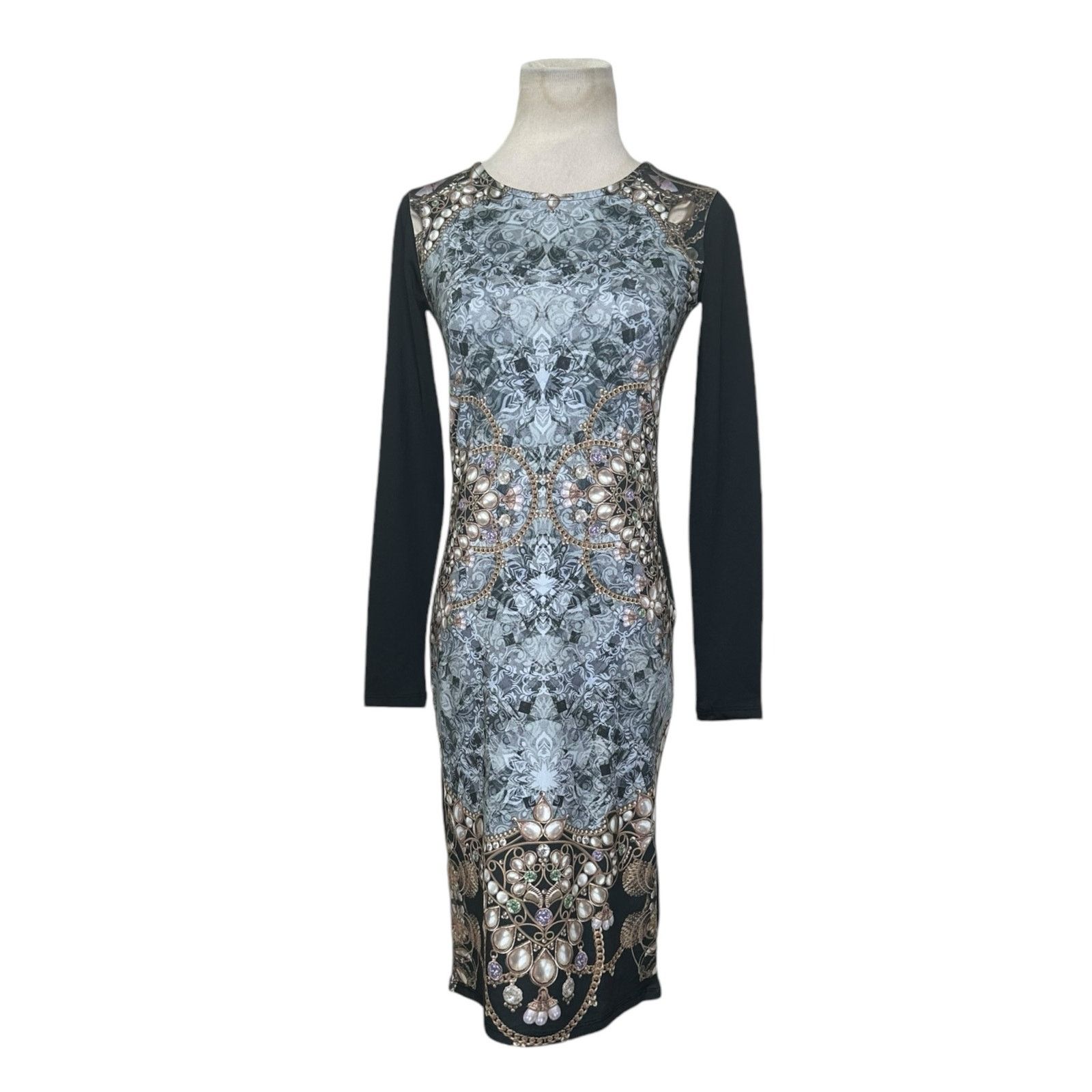 Topshop Topshop black front print long sleeves mini dress size 4 Size M / US 6-8 / IT 42-44 - 12 Thumbnail