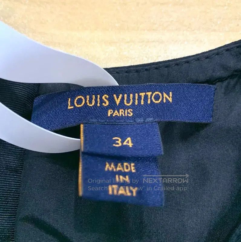 Louis Vuitton Louis Vuitton Black Short Sleeve Dress for Women . Size XXS / US 00 / IT 34 - 6 Thumbnail