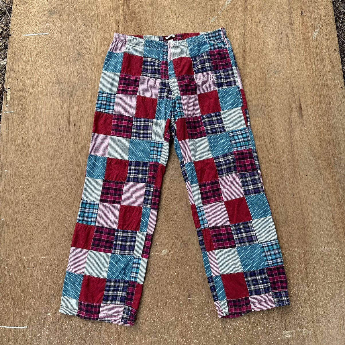 image of Aries Vintage Japanese Aeries Drawstring Waist Patchwork Pants in Mix, Men's (Size 32)