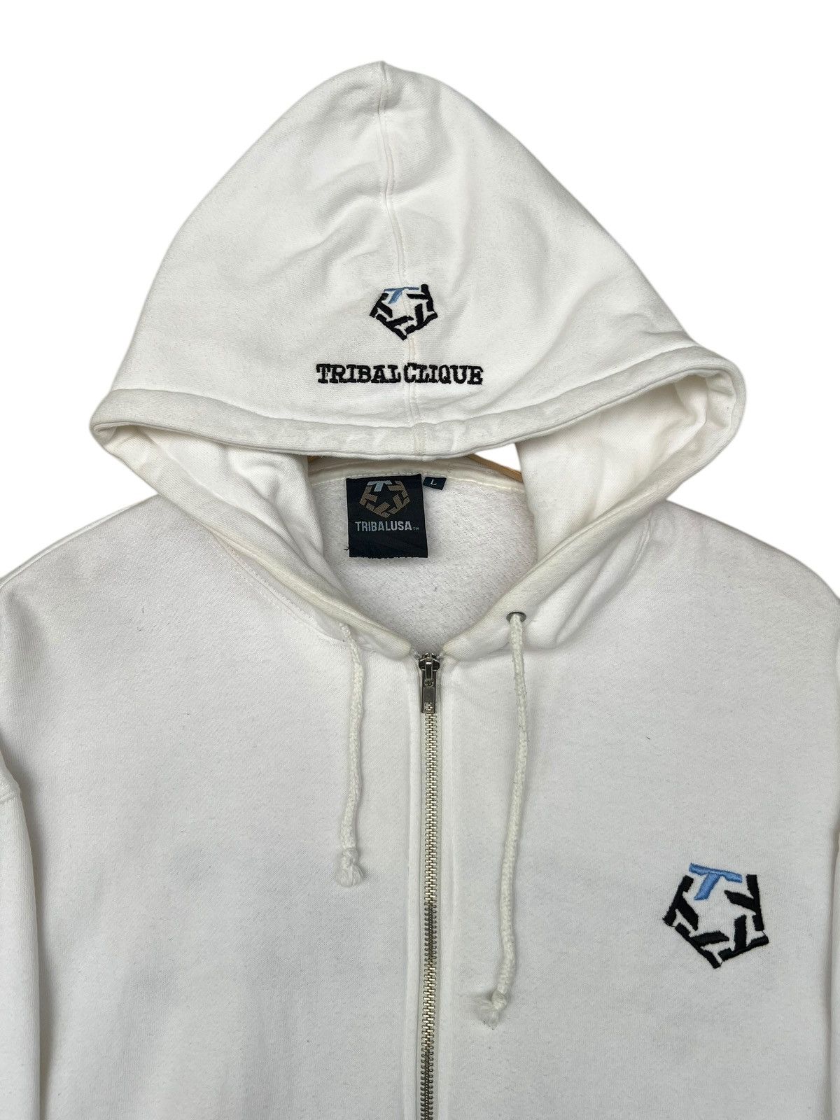 Tribal Streetwear Vintage Y2K Tribal Usa Graffity Spellout Baggy ZipUp Hoodie Size US L / EU 52-54 / 3 - 3 Thumbnail
