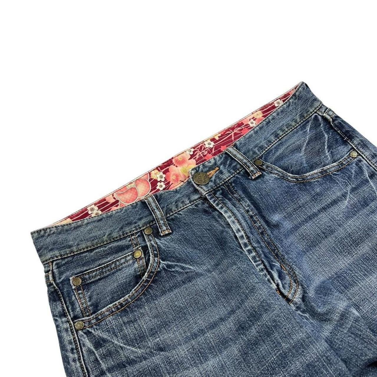 Japanese Brand Vintage Embroidered Koi Fish Japanese Denim Jeans - Waist 31 Size US 31 - 3 Thumbnail