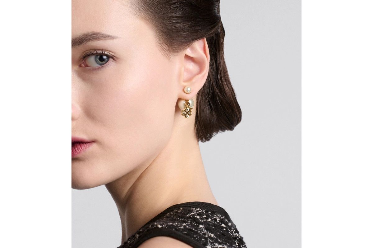 Dior o1bcso1str0126 Size:OS/Tribales Earrings in Golden/White Size ONE SIZE - 6 Thumbnail