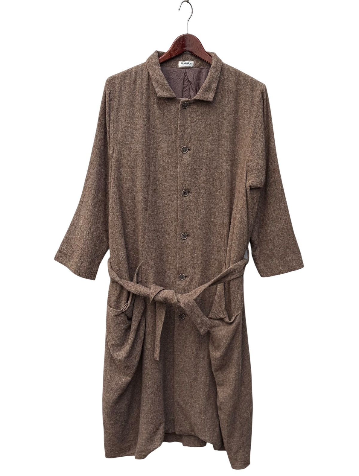 Issey Miyake Plantation Issey Miyake Wool Blend Robe Coat Size US M / EU 48-50 / 2 - 4 Thumbnail