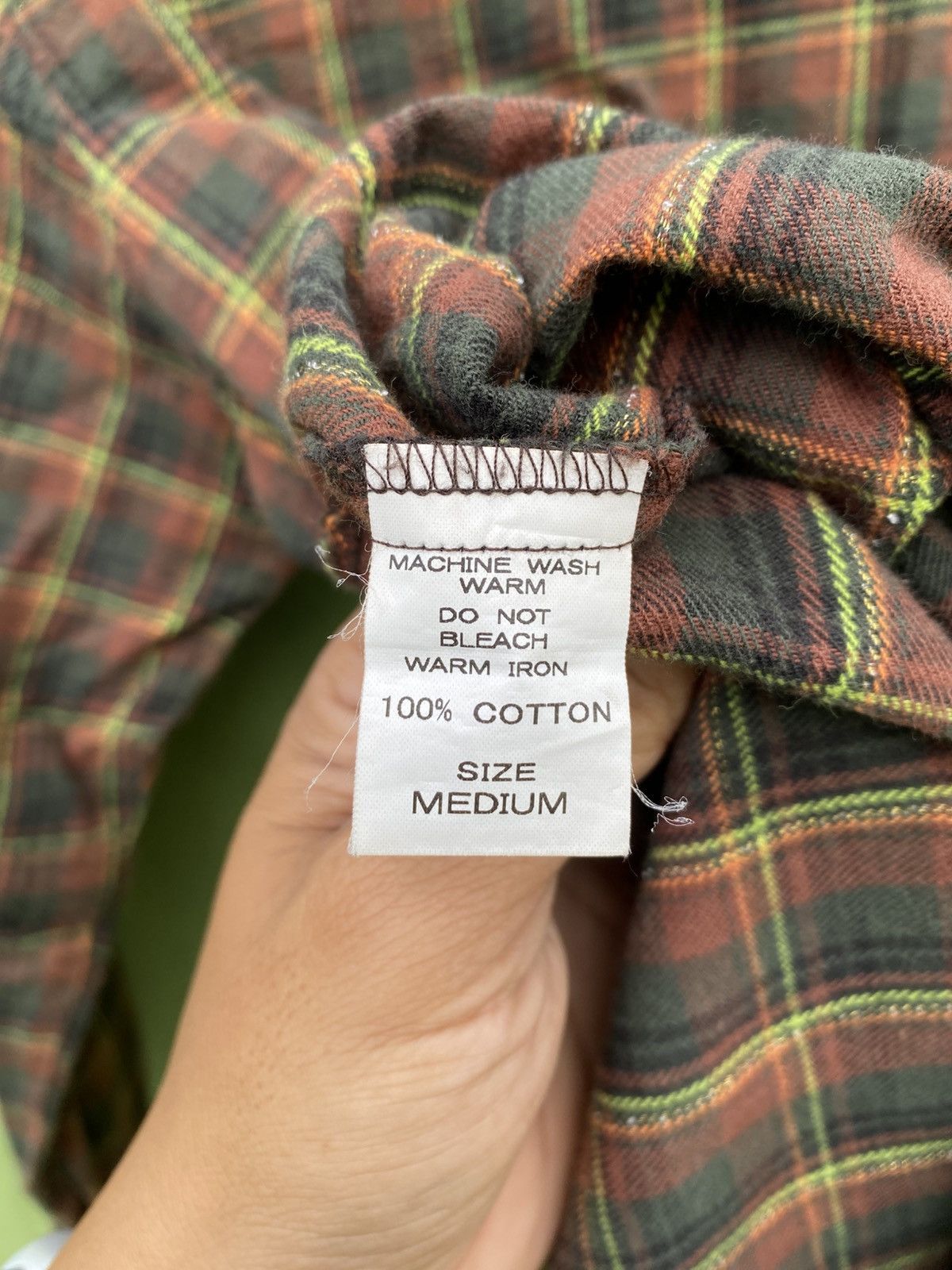 Japanese Brand Gdc Free!! Oldschool Plaid Flannel Shirt Distressed Finish Size US M / EU 48-50 / 2 - 15 Thumbnail