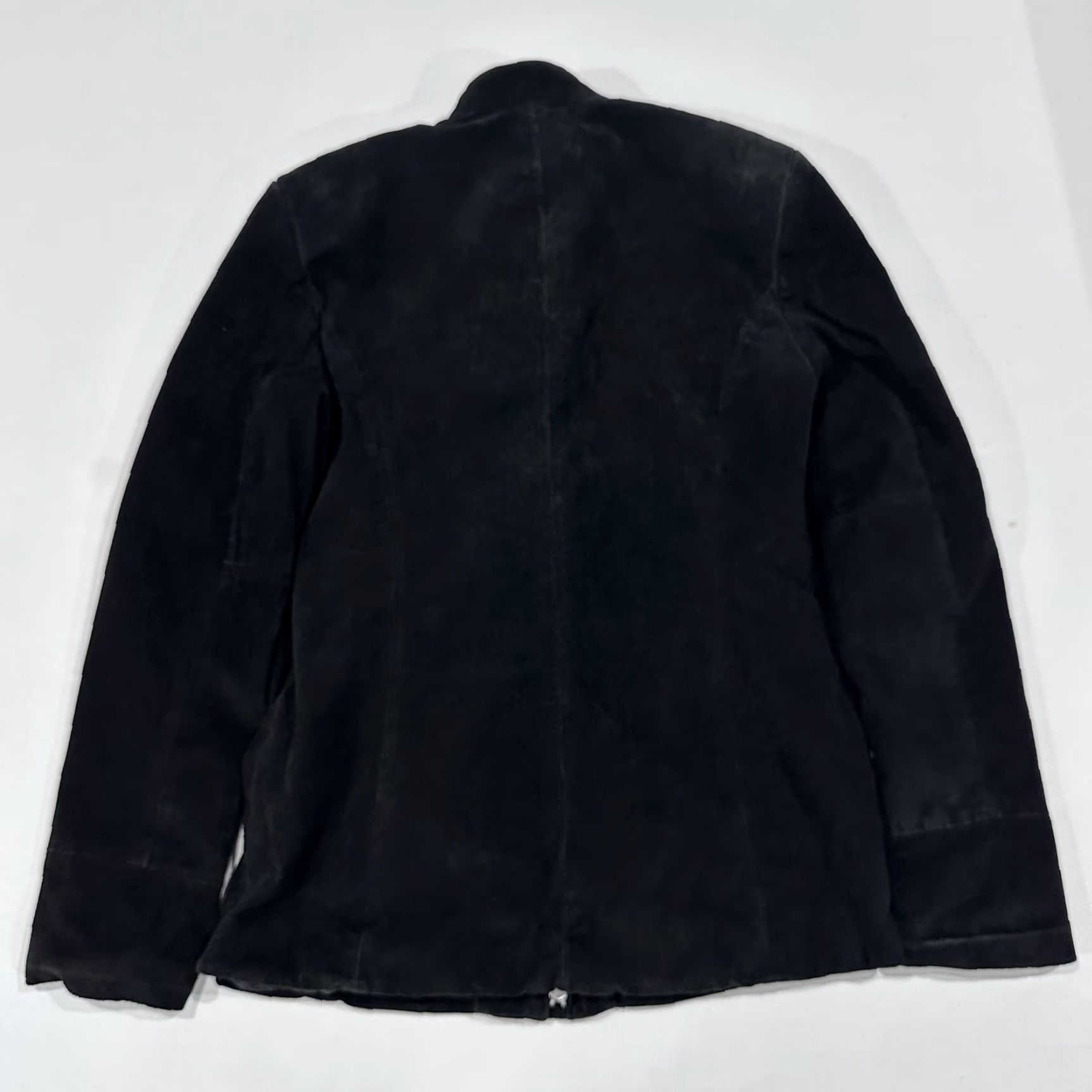 Vintage VINTAGE Caslon Jacket Womens S Black Genuine Leather Suede Lined Collared Zip Size S / US 4 / IT 40 - 5 Thumbnail