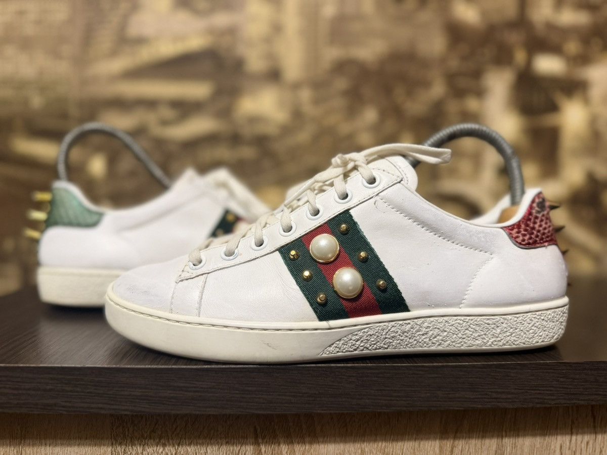 Gucci Gucci ACE Studded Pearl Size 35 1/2 Size US 5.5 / IT 35.5 - 1 Thumbnail