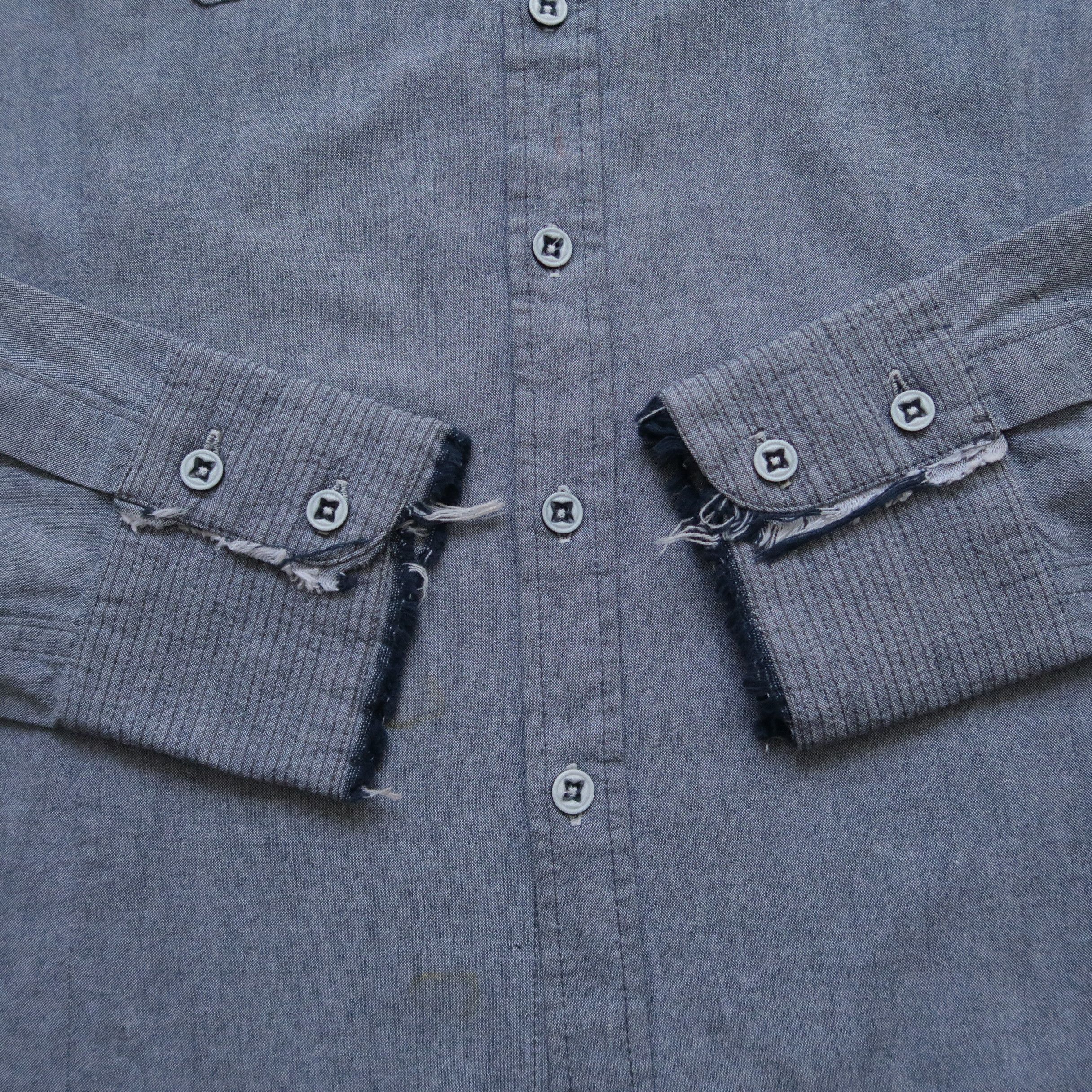 Japanese Brand 1990s Diesel Distressed Western Shirt Unfinished Size US M / EU 48-50 / 2 - 9 Thumbnail