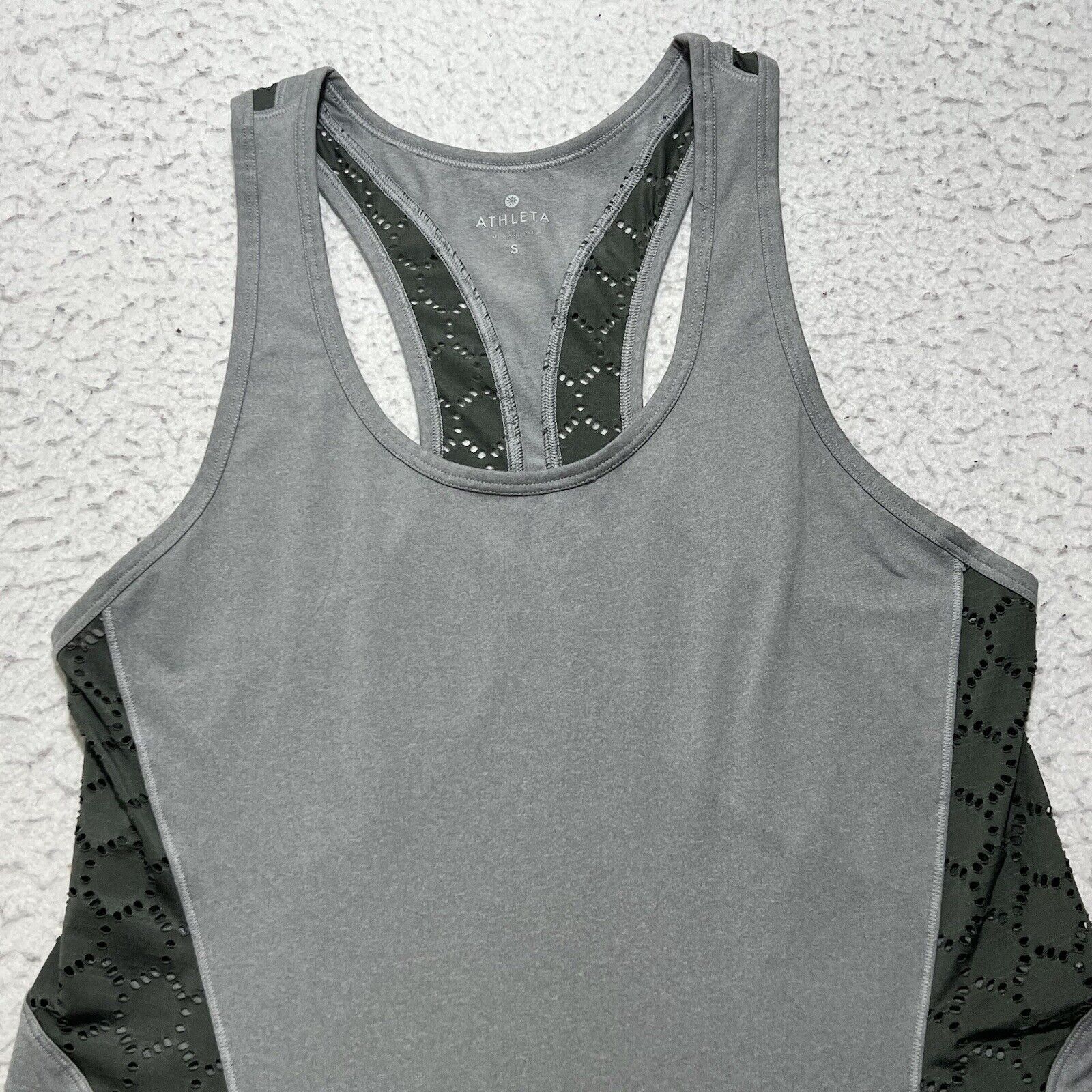 Gap Athleta Racerback Tank Top Sleeveless Gray Pullover Stretch Size S / US 4 / IT 40 - 2 Thumbnail