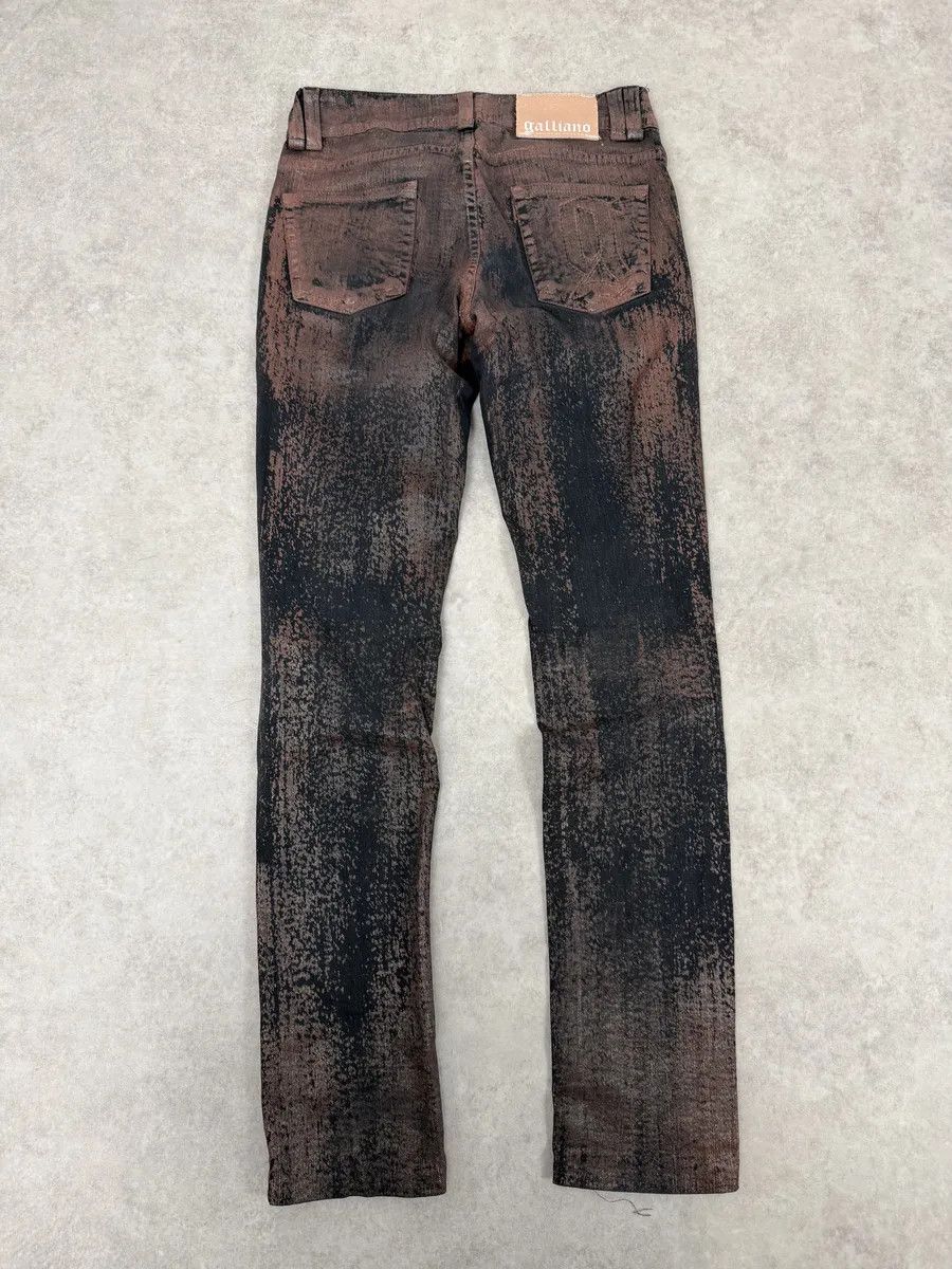 John Galliano SS2008 Galliano Copper Waxed Black & Brown Pants Size US 28 / EU 44 - 5 Thumbnail