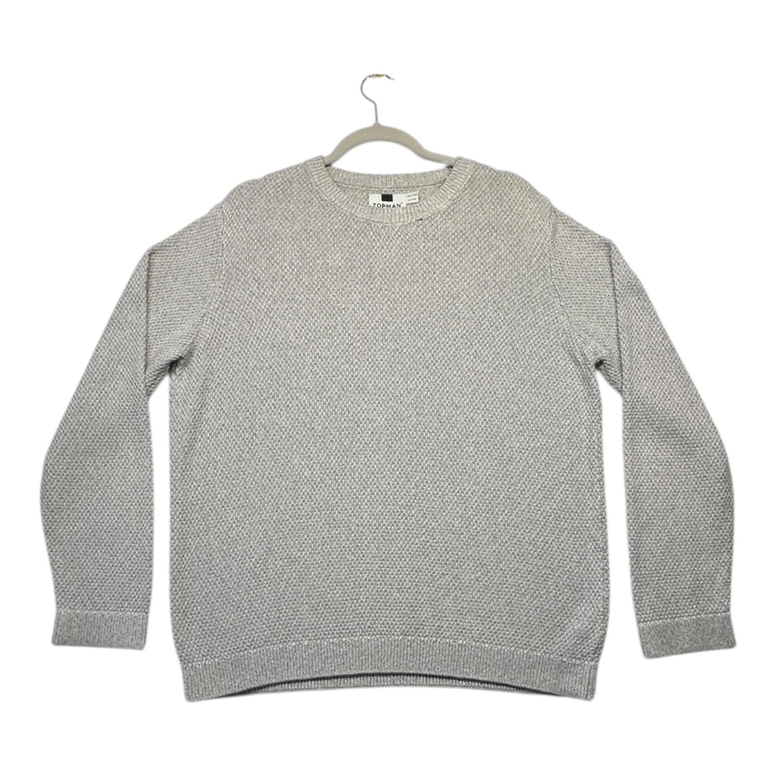 Topman TopMan Jumper Men's UK Size M Grey Loose Stitch Long Sleeve Size US M / EU 48-50 / 2 - 2 Thumbnail