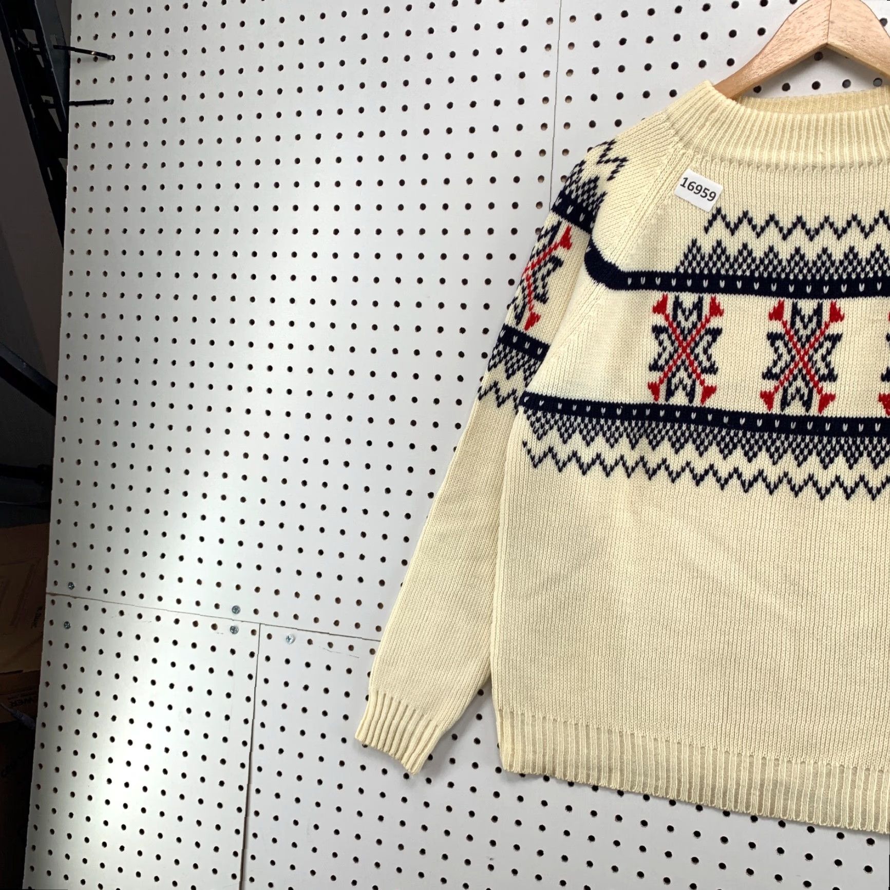Penn VINTAGE JC Penney Ski Lodge Sweater Pullover Men's Medium Beige Skiing 90s Size US M / EU 48-50 / 2 - 3 Thumbnail