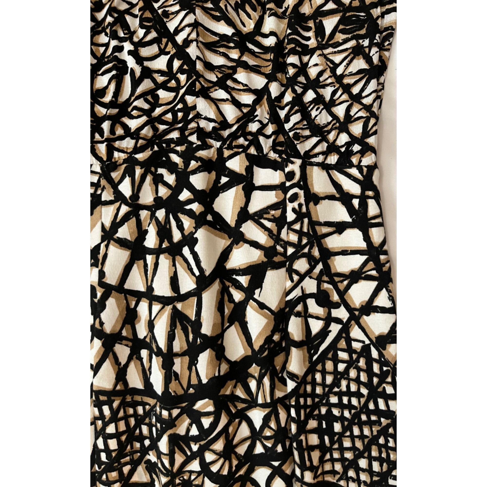 Max Mara $885 New Max Mara 38 US 4 Sheath Dress Jersey Knit Geo Midi Size S / US 4 / IT 40 - 5 Thumbnail