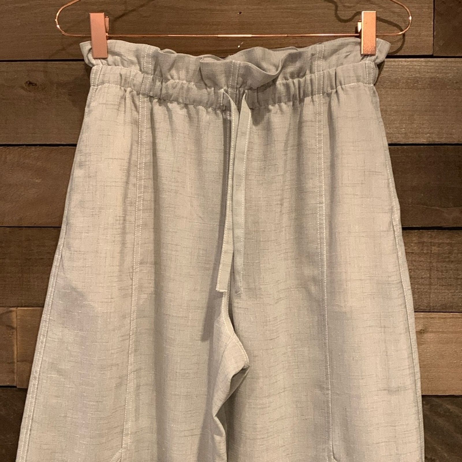 Ganni Ganni Women's Beige Loose Fit Trousers Pants Size 26" / US 2 / IT 38 - 2 Thumbnail
