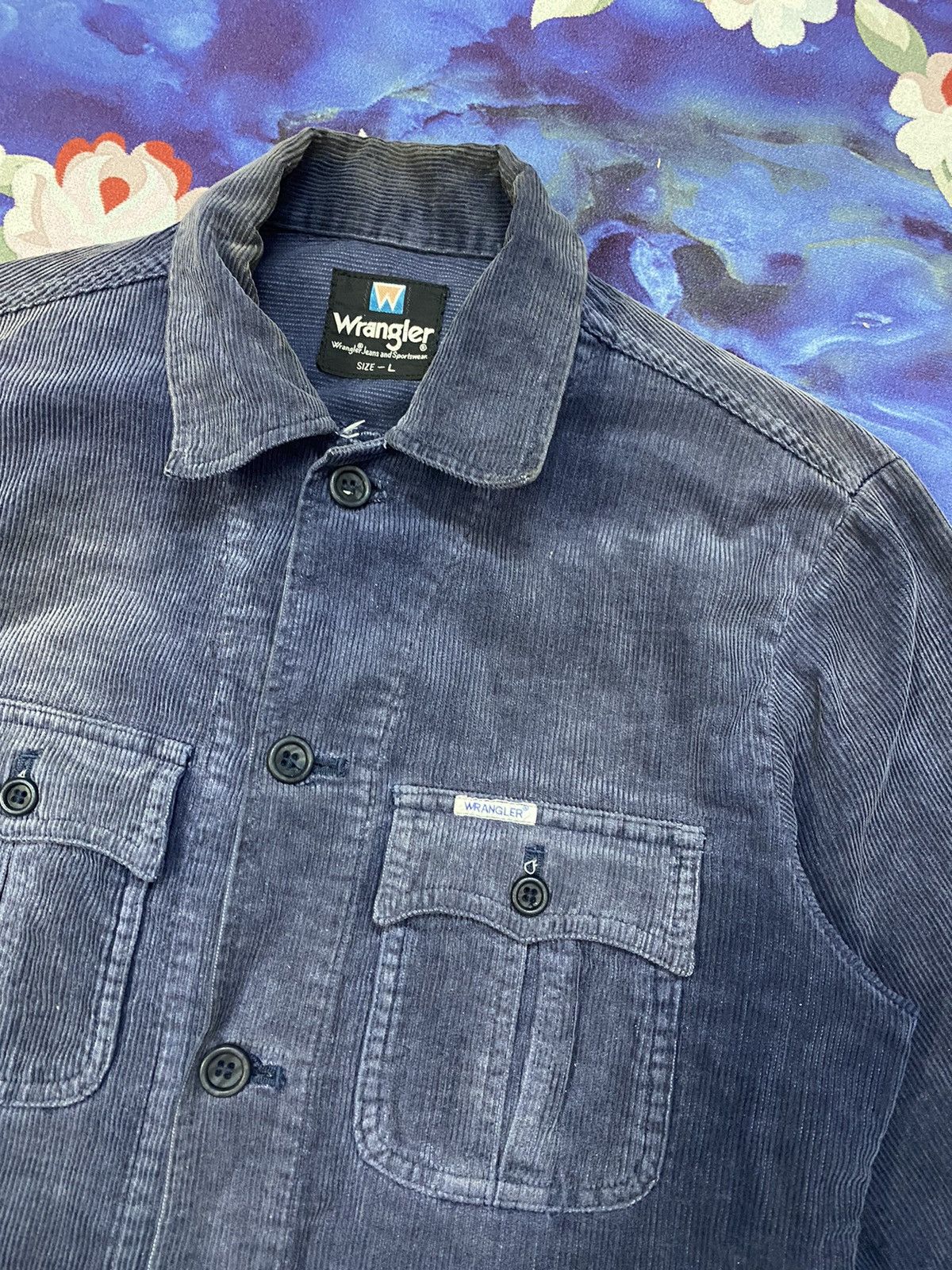 Vintage × Wrangler 🔥 Sunfaded 🔥 Vintage Distressed Wrangler Corduroy Jacket Size L / US 10 / IT 46 - 3 Thumbnail