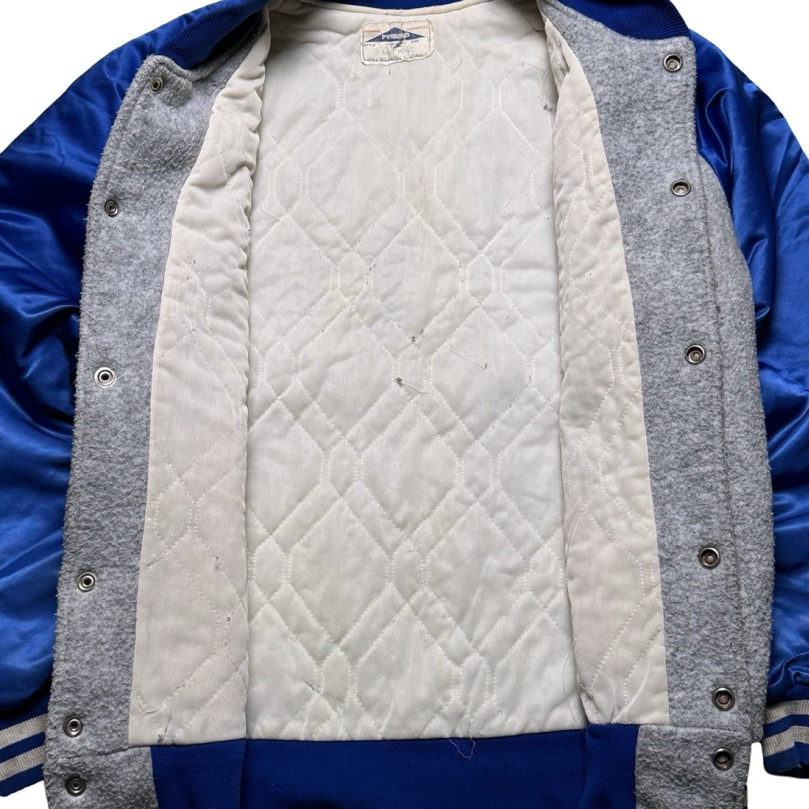 Vintage Vintage 60s Pyramid Bennett JR Wool Satin Varsity Jacket S Size US S / EU 44-46 / 1 - 5 Thumbnail