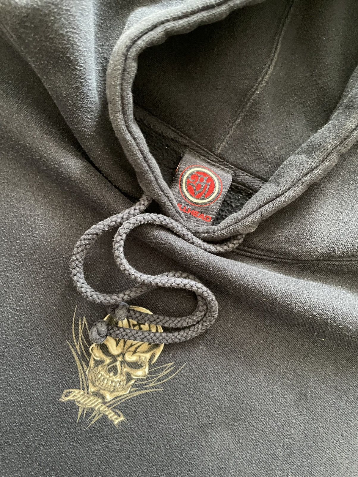 Vintage Vintage Y2K Bullhead Skull Flame Eight Ball Hoodie Sz Large Size US L / EU 52-54 / 3 - 4 Thumbnail