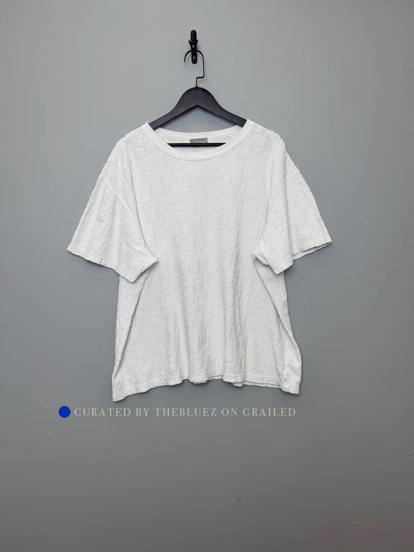 Dior Subtle All-Over Towel Tee in White Size US XL / EU 56 / 4 - 1 Thumbnail