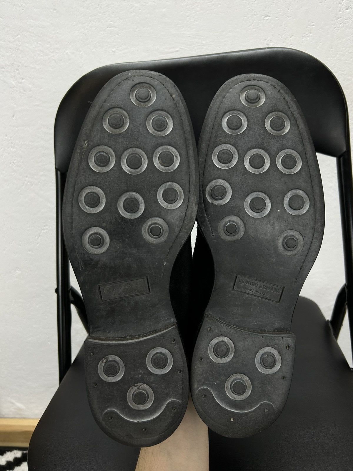 Giorgio Armani Giorgio Armani Vintage Leather Suede Shoes Black Size 41 Size US 8 / EU 41 - 6 Thumbnail