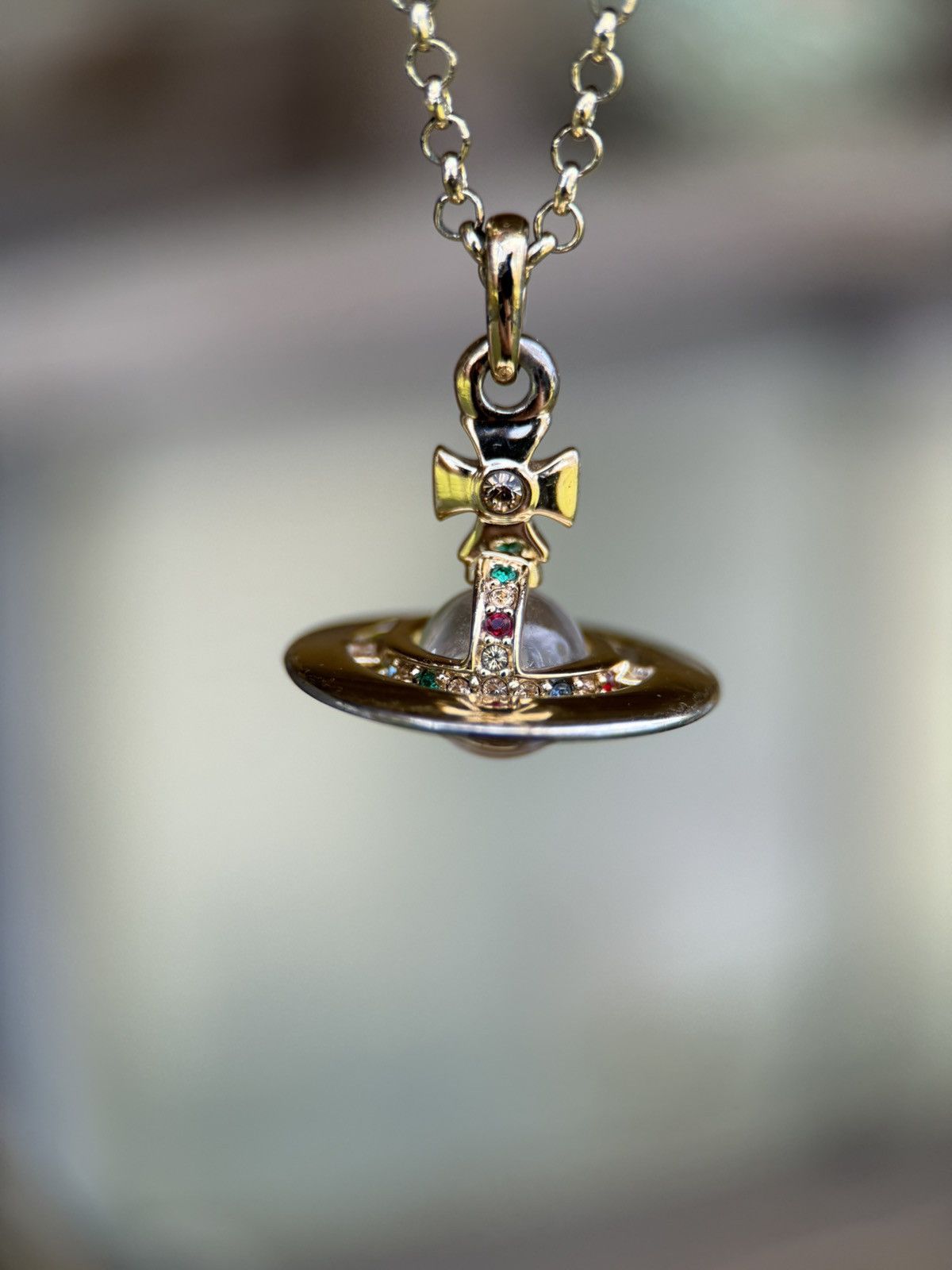Vivienne Westwood Vivienne Westwood Tiny Orb Pendant Necklace In Gold Size ONE SIZE - 1 Thumbnail