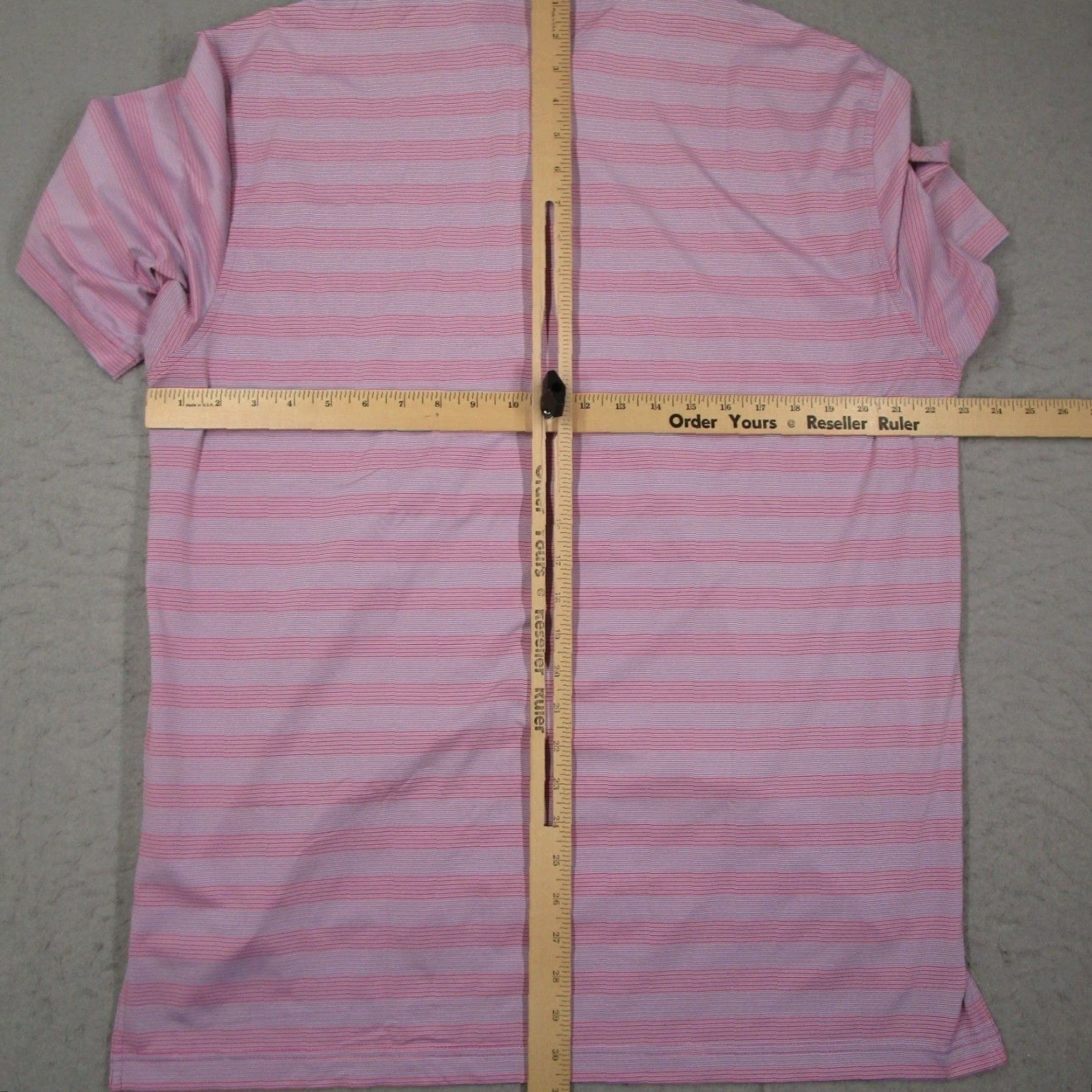 Peter Millar Peter Millar Summer Comfort Polo Shirt Mens Large Pink Blue Stripe MS14EK28S Size US L / EU 52-54 / 3 - 7 Thumbnail