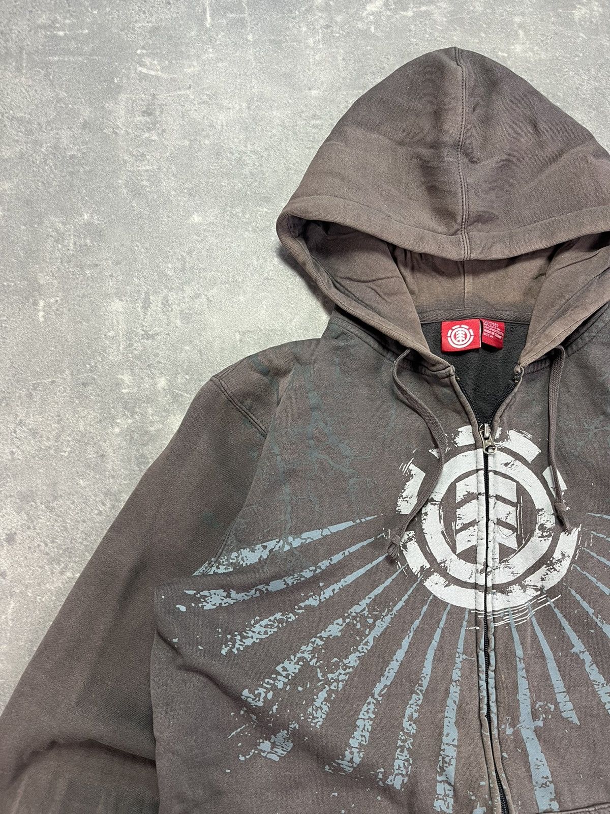 Element 00s Element Faded Printed Big Logo Zip Hoodie Y2K M L Boxy Size US M / EU 48-50 / 2 - 4 Thumbnail