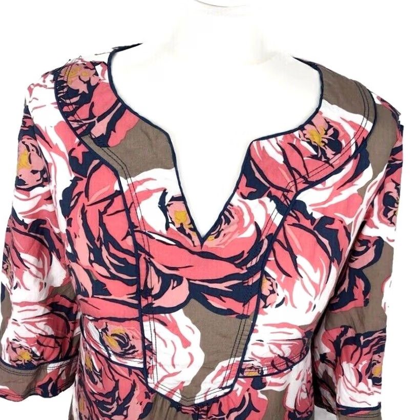 Boden Boden Floral Dress Half Sleeve Women’s Knee Length Multicoloured V-Neck Casual 10P UK 10 Boden WA360 Womens Dresses Size L / US 10 / IT 46 - 3 Thumbnail