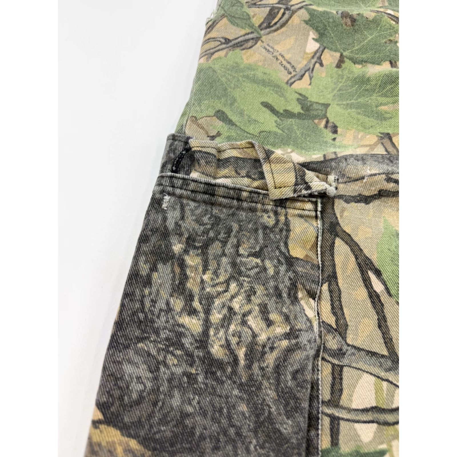 Vintage World Famous Sports Pants Mens XL Green Camo Cargo Adjustable Waist Hunting Size US 36 / EU 52 - 3 Thumbnail