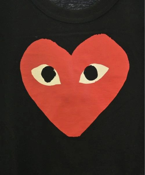 Comme des Garcons PLAY T-Shirt Short Sleeve Cotton Print Red Heart Crewneck Black Size US XL / EU 56 / 4 - 5 Thumbnail