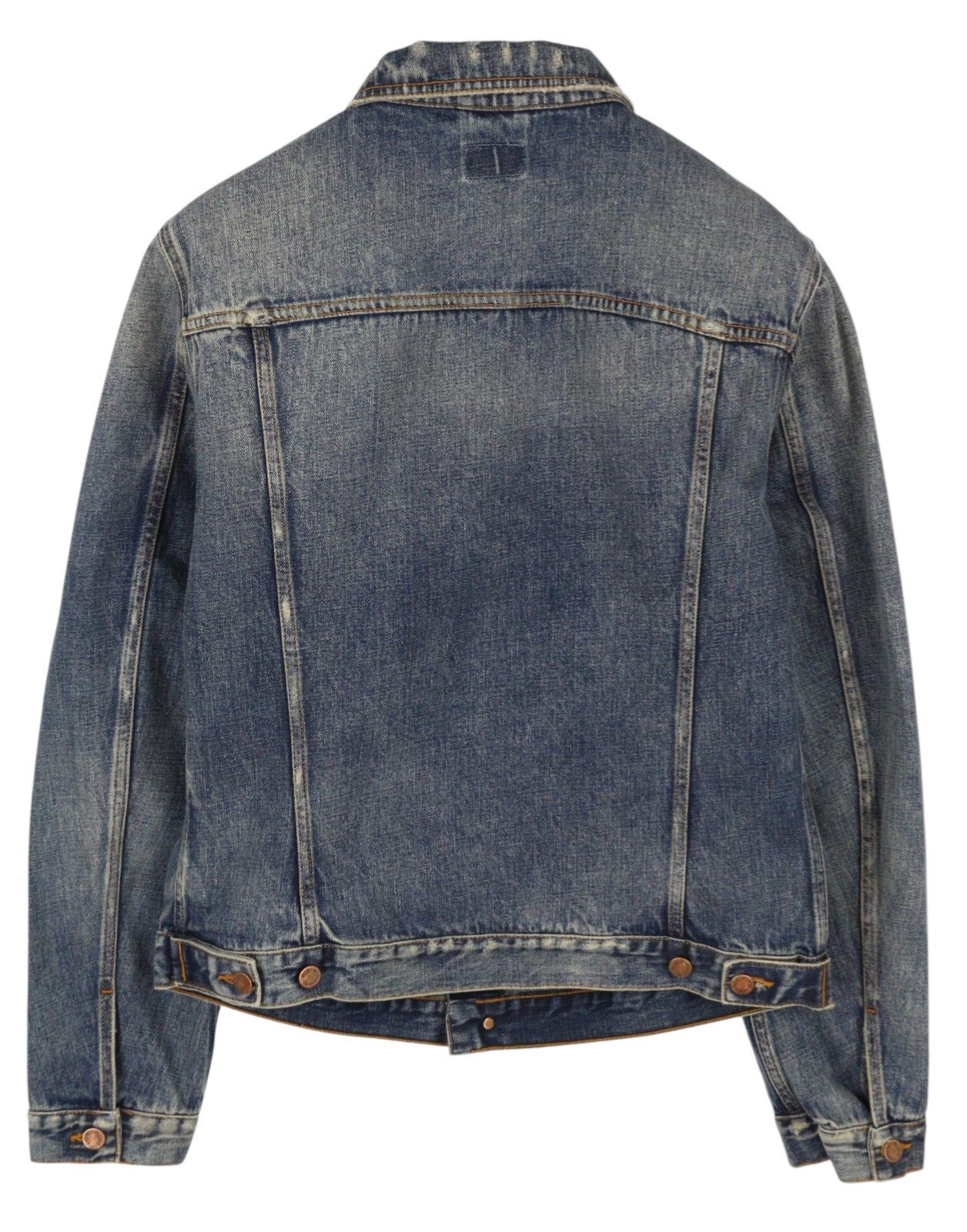 BILLY L Shimmering Indigo Button Washed Distress 85899