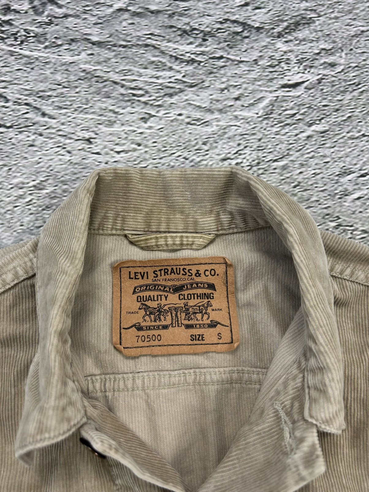 Levi's × Vintage Levi’s corduroy jacket vintage beige silver tab 70500 Size S / US 4 / IT 40 - 3 Thumbnail