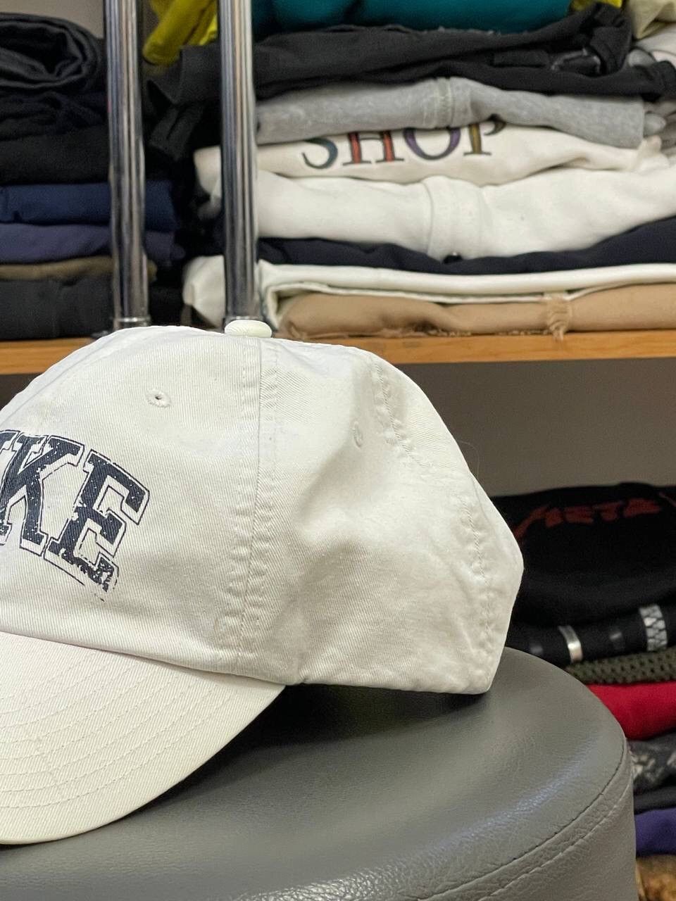 Nike × Vintage Vintage drill y2k Nike Spell Out big Logo Cap Size ONE SIZE - 5 Thumbnail