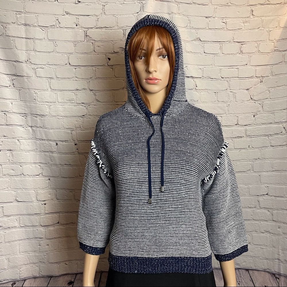 Other EVA MENDES Sweatshirt Hoodie Size M (runs small) Blue Silve Size S / US 4 / IT 40 - 5 Thumbnail