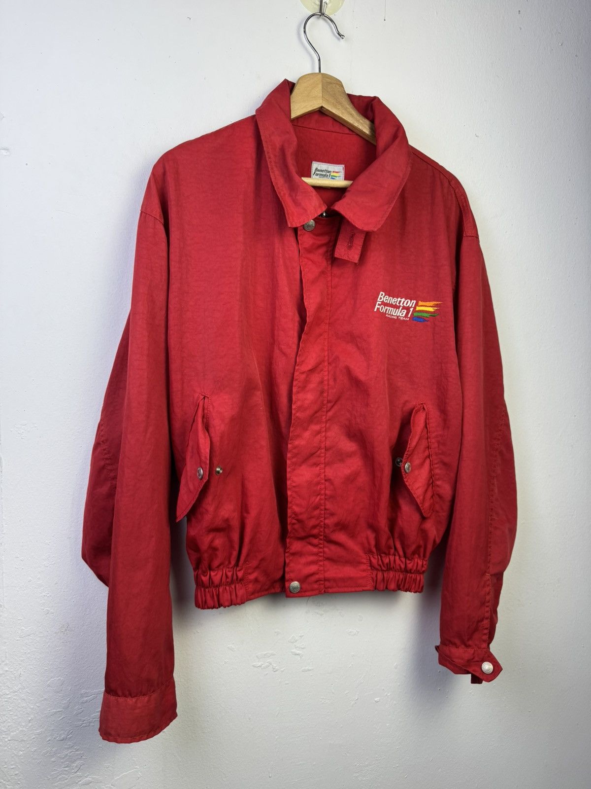 Benetton 1990s vintage Benetton Formula 1 racing team jacket. Size US L / EU 52-54 / 3 - 2 Thumbnail