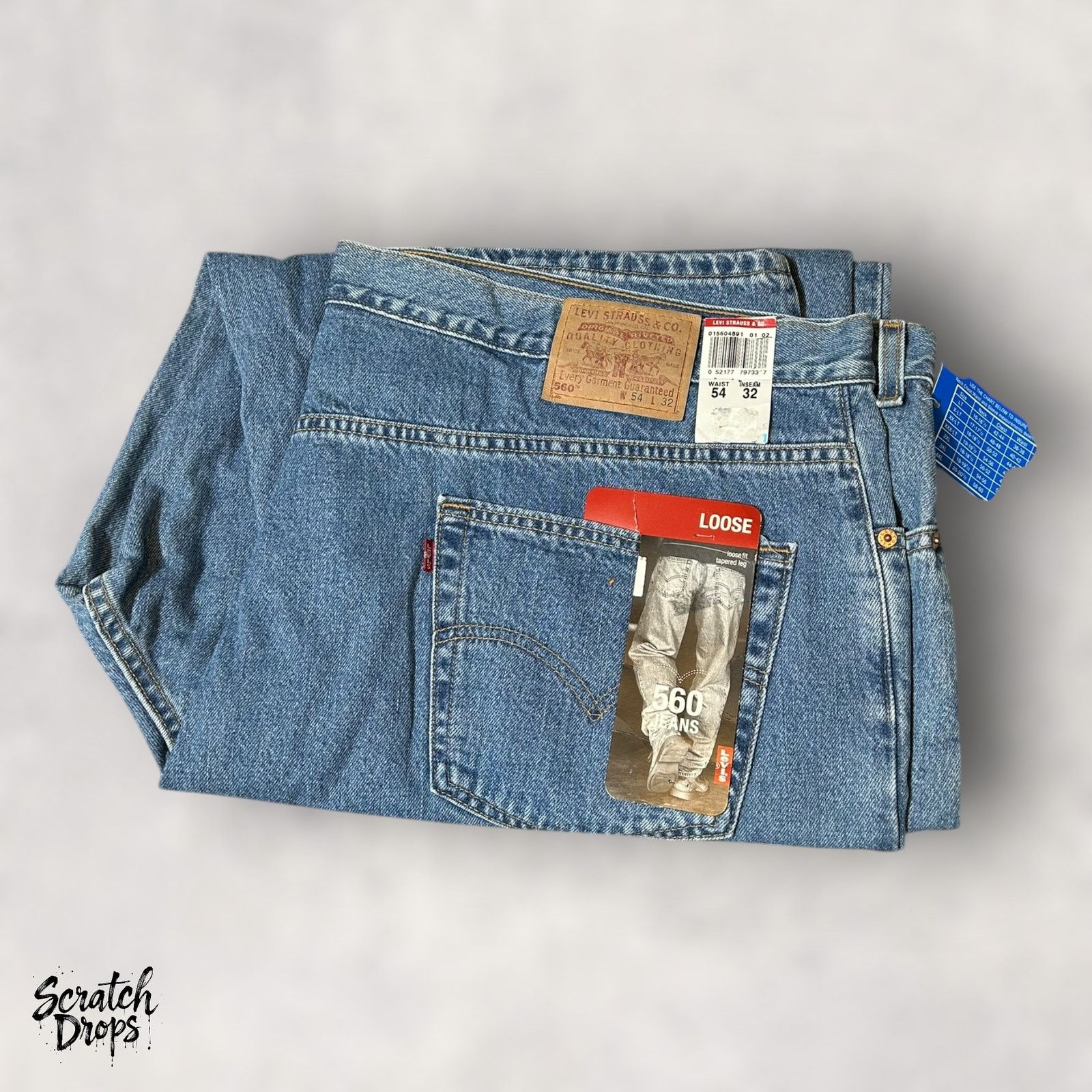 Levi's Levi's Men's 560 Loose Fit Tapered Leg Jeans W54 L32 Classic Size US 38 / EU 54 - 4 Thumbnail