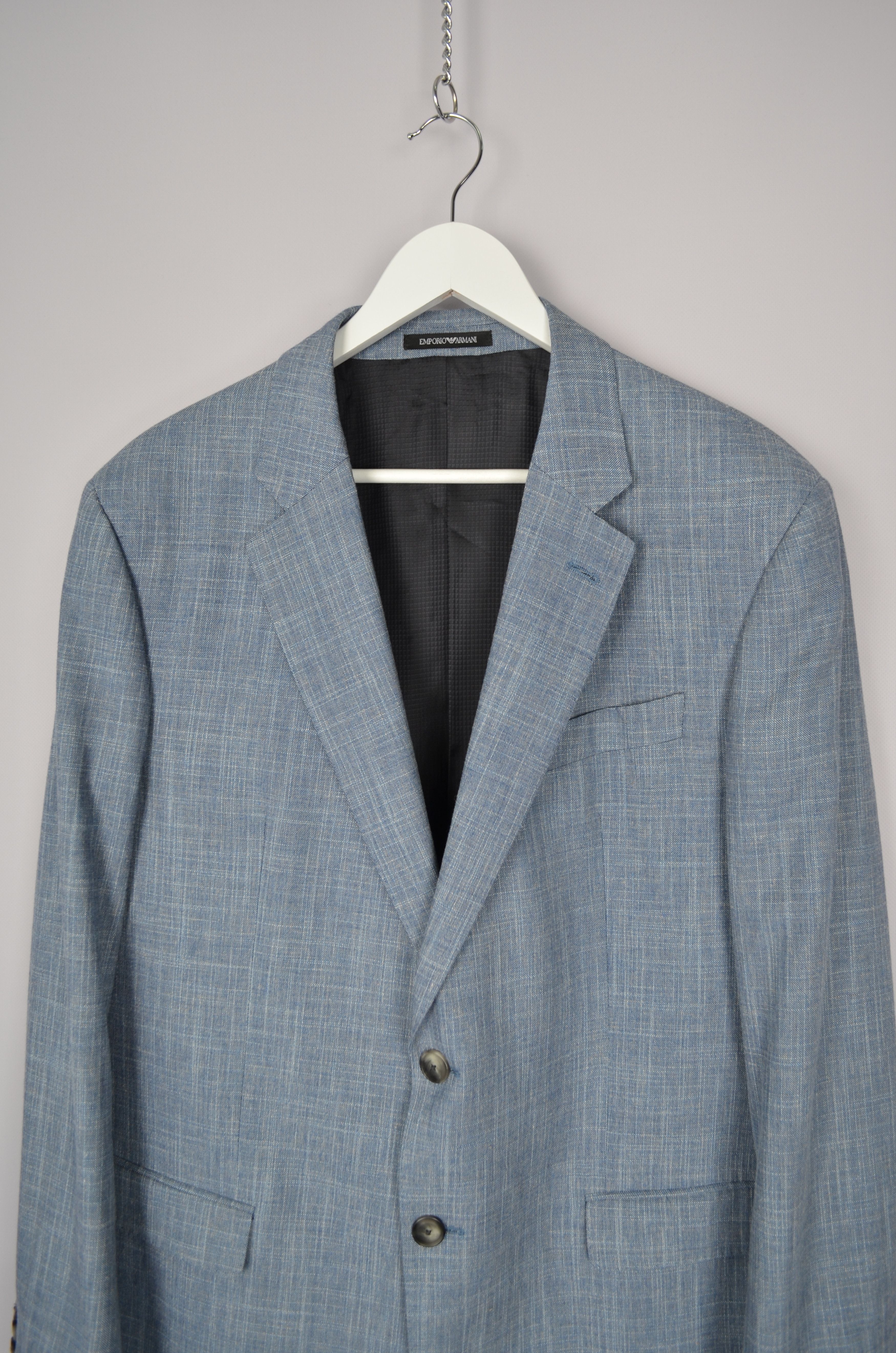 Designer × Emporio Armani Emporio Armani G Line Blue Jacket Blazer US48 Slim Fit Size 48S - 3 Thumbnail