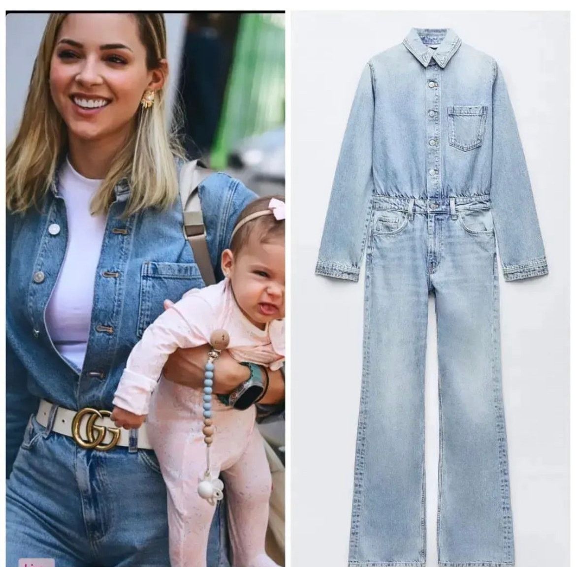 Zara ZARA BLOGGER FAVORITE TRF LONG DENIM JUMPSUIT Size 28" / US 6 / IT 42 - 3 Thumbnail