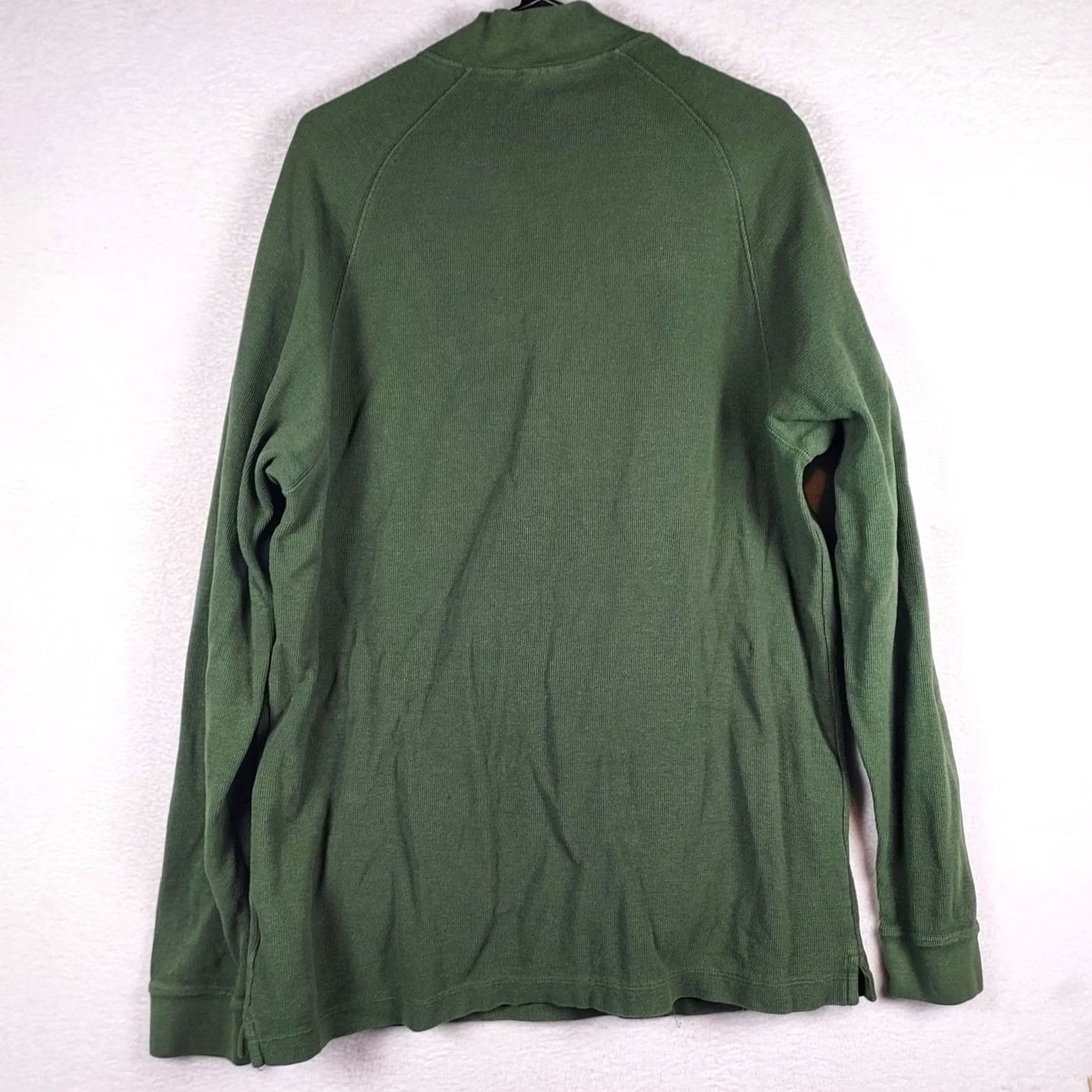 Carhartt Carhartt Waffle Knit Quarter Zip Pullover Sweatshirt Green 100% Cotton Men’s L Size US L / EU 52-54 / 3 - 2 Thumbnail
