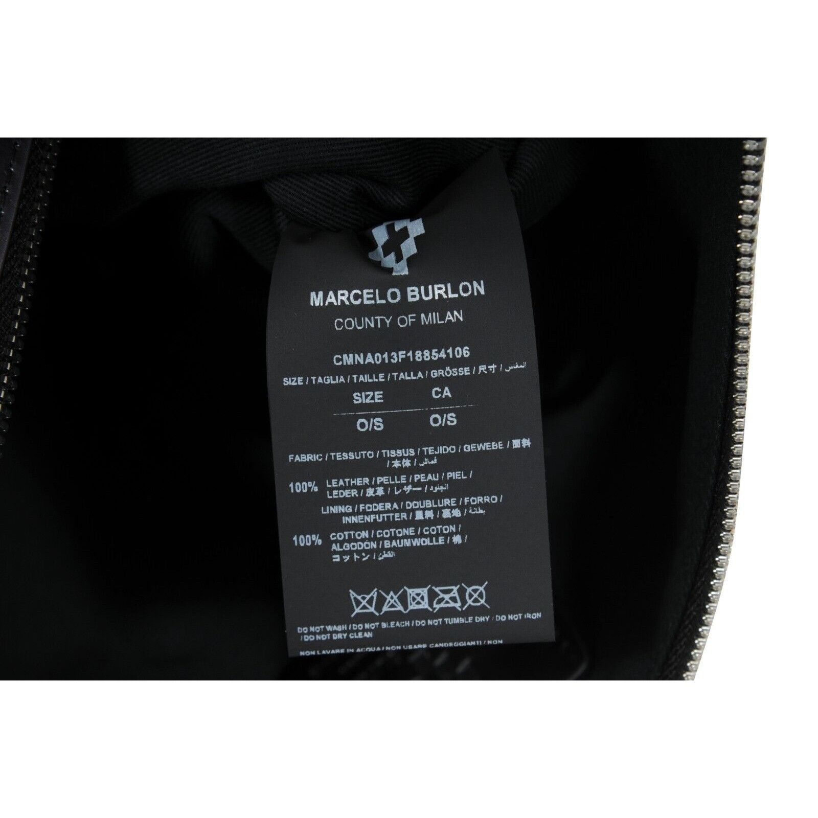 Marcelo Burlon Never Sleep Pouch Bag Black Leather Document Size ONE SIZE - 5 Thumbnail