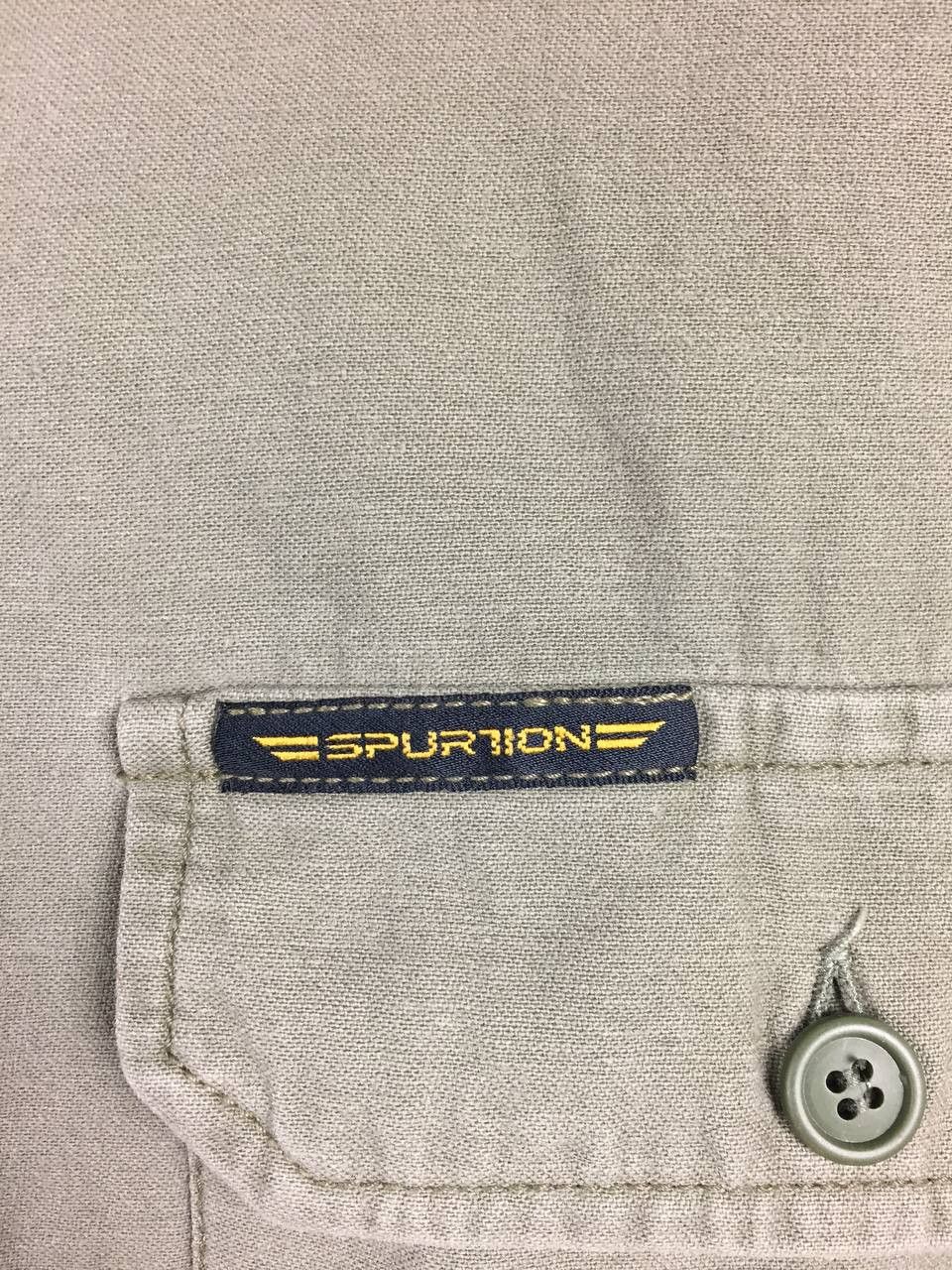 Japanese Brand Vtg Spurtion Olive Green Military Workwear Shirt Size US XL / EU 56 / 4 - 4 Thumbnail