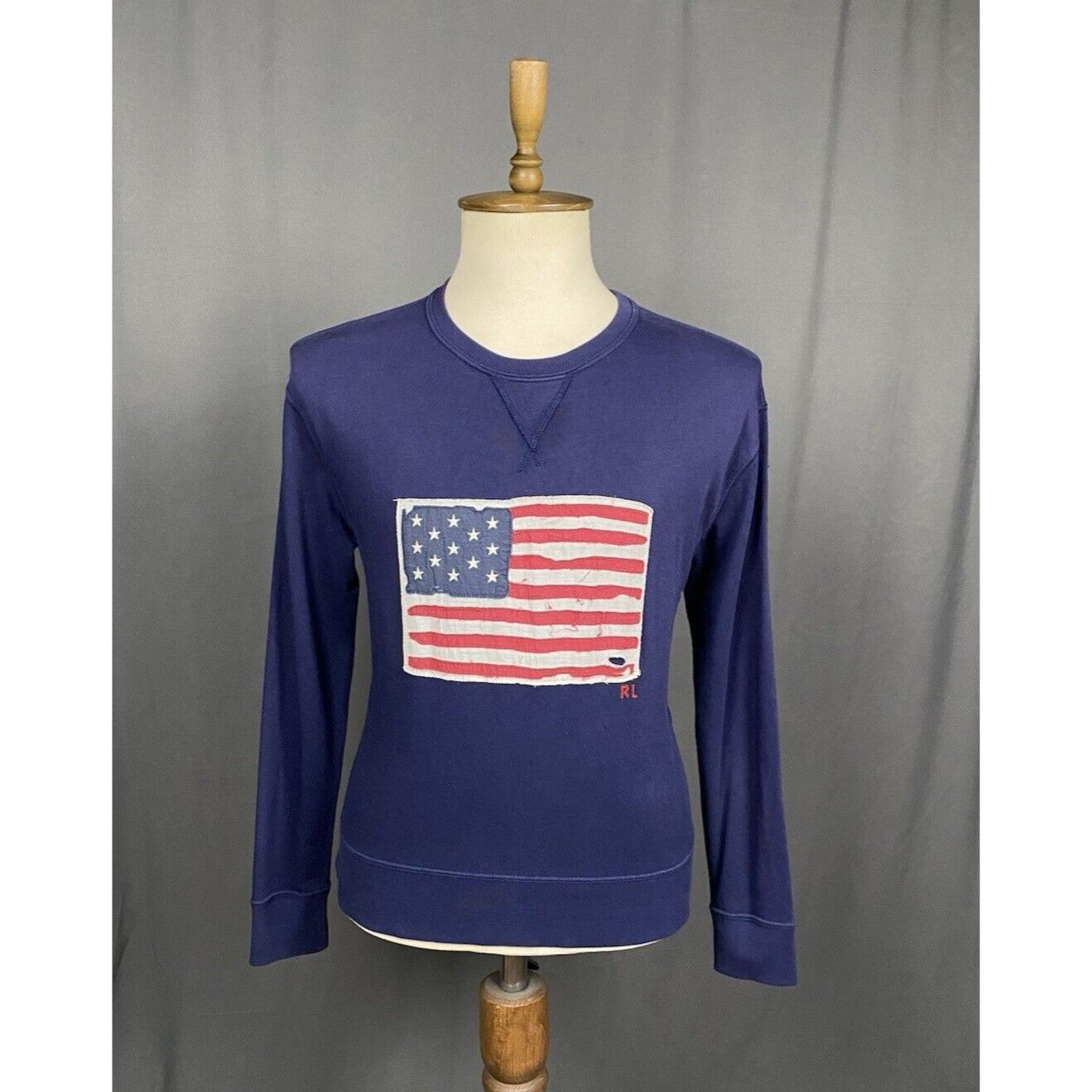 Polo Ralph Lauren Polo Ralph Lauren US FLag Men's Blue Crewneck Sweater Size M Size US M / EU 48-50 / 2 - 1 Thumbnail