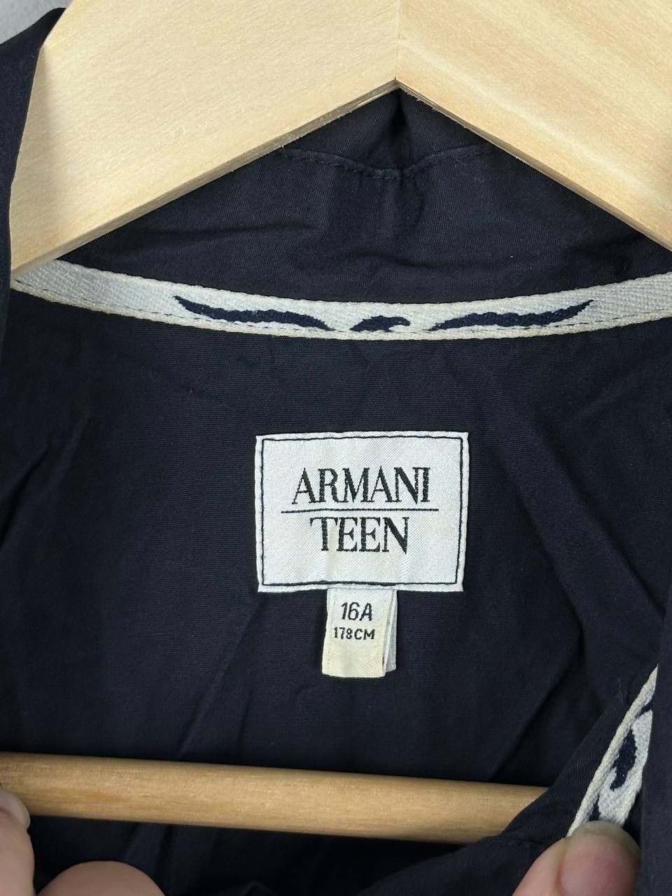 Armani Armani Vintage Navy Big Logo Shirt Size US S / EU 44-46 / 1 - 4 Thumbnail