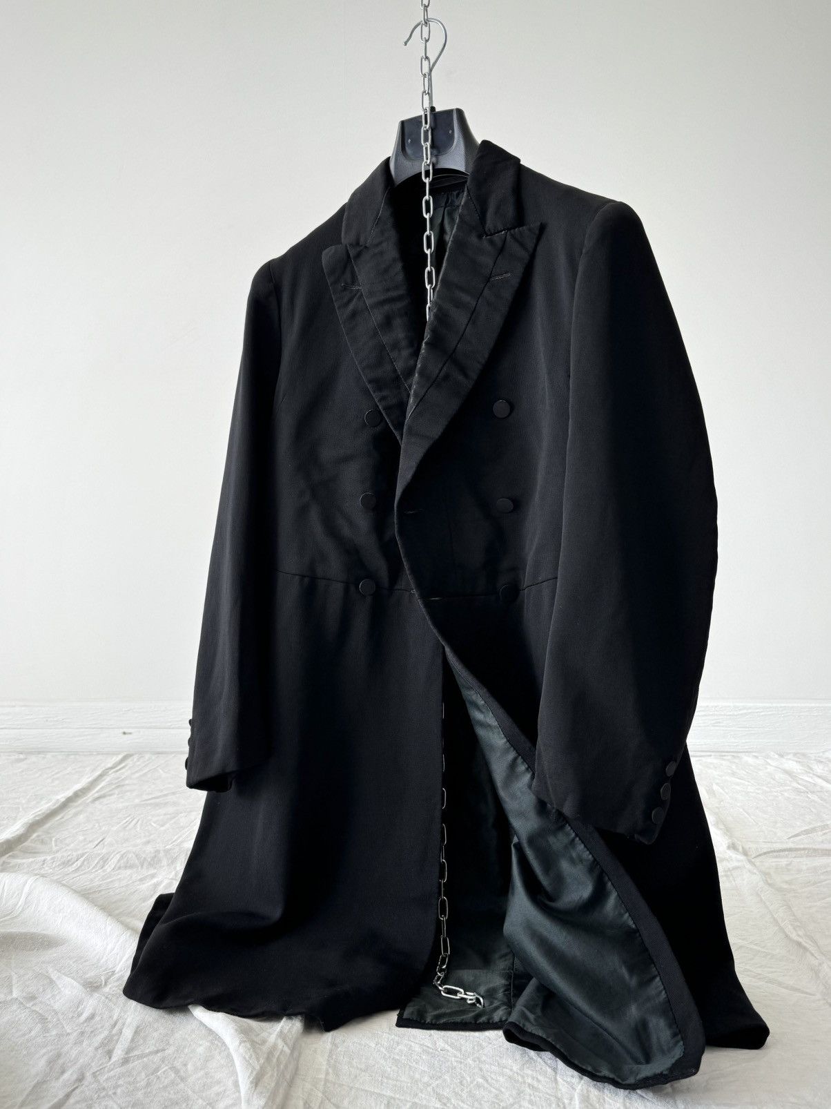 Japanese Brand Early 20th Century Edwardian Era European Wool Frock Coat Size US M / EU 48-50 / 2 - 3 Thumbnail