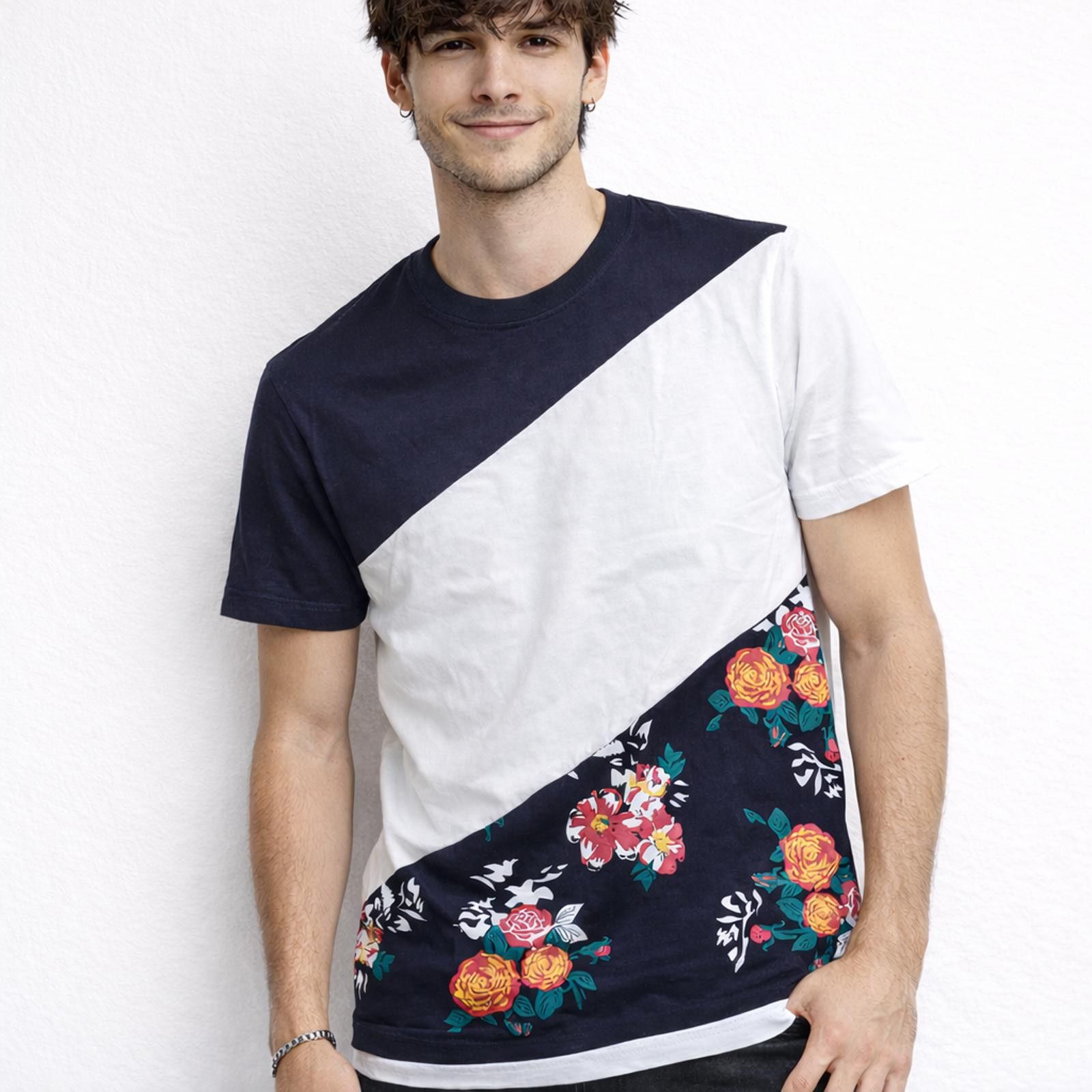 Other Black White & Floral Diagonal Panel NEW Size US M / EU 48-50 / 2 - 1 Thumbnail