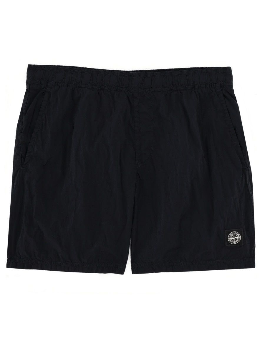 Stone Island STONE ISLAND SWIMSUIT WITH LOGO PATCH - BLUE Size US 40 / EU 56 - 1 Thumbnail