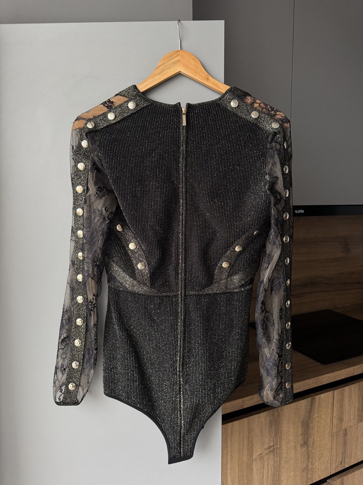 Elie Saab Elie Saab Mesh V-Neck Glittering Bodysuit Size M / US 6-8 / IT 42-44 - 10 Thumbnail