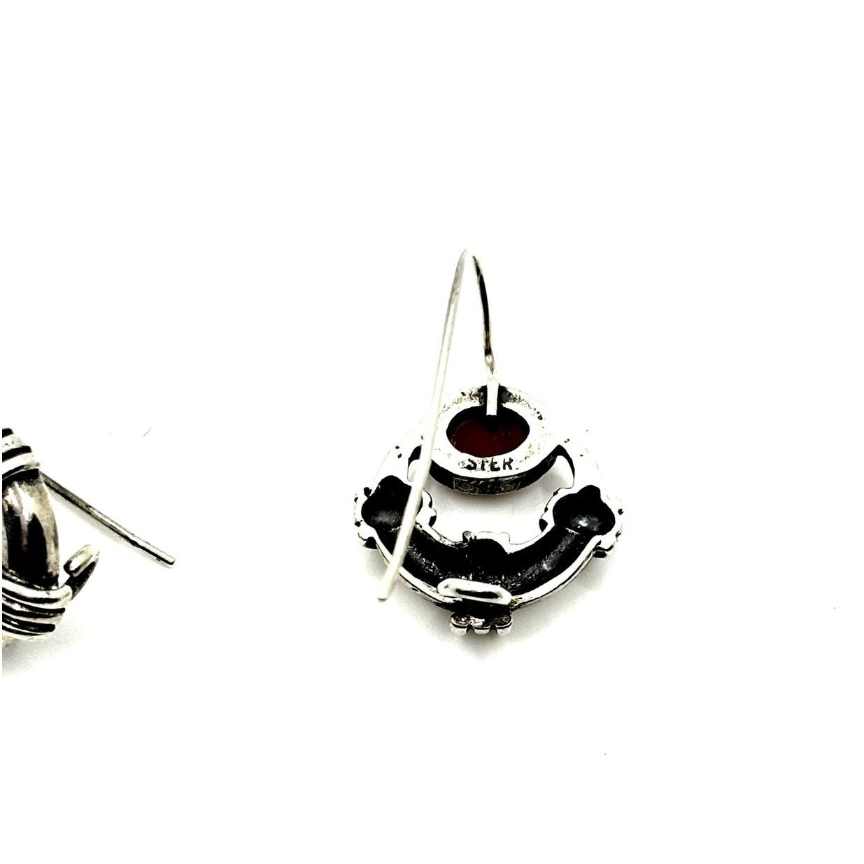 Sterling Silver TIFFANY & CO. Elsa Peretti Open Heart Stud Earrings Size ONE SIZE - 5 Thumbnail